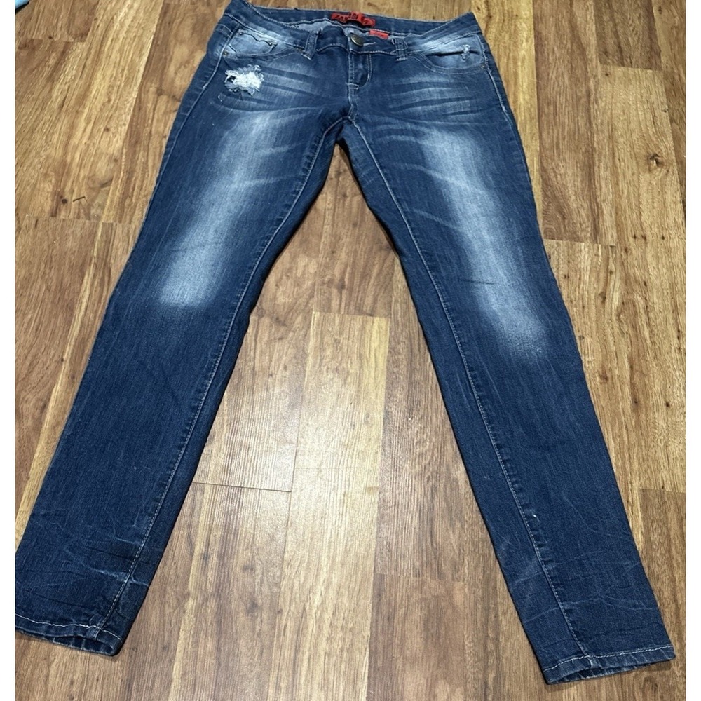 Zana Di Jeans Women's Sz 7 Distressed Skinny Medium Wash Jeans, Stretch 5-Pocket